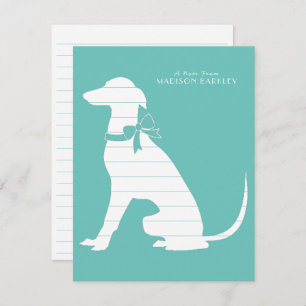 Carte De Remerciements Chien Greyhound Chig Puppy