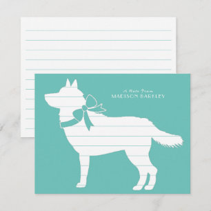 Carte De Remerciements Chien Husky Sibérien Chiot Malamut
