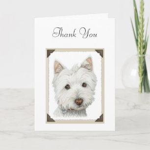 Carte De Remerciements Chien mignon Westie