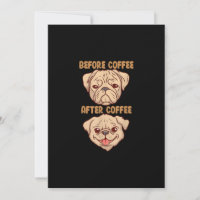 Chien mignonne drôle Carlin humeur avant après le 