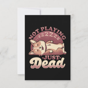 Carte De Remerciements Chien qui fait le mort - Ironie mignonne pour anim
