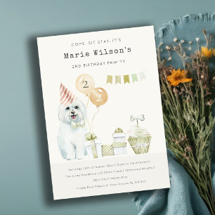 Carte De Remerciements Chien vert mignon rouille n'importe quel âge Anniv