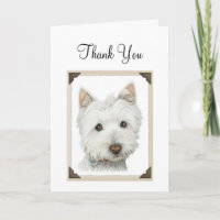 Chien Westie mignon avec bords en papier déchiré c