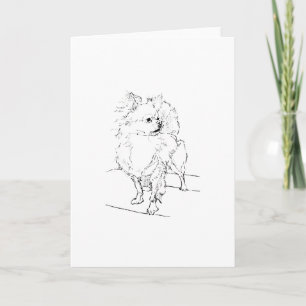 Carte De Remerciements Chihuahua à poils longs - Illustration de chien mi