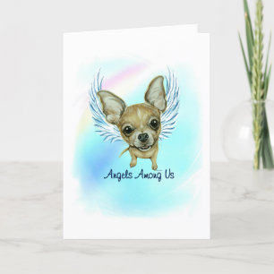 Carte De Remerciements Chihuahua Angel Chien animal de compagnie Perdre l