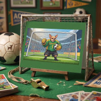 Chihuahua Chien Drôle Gardien de but de Football