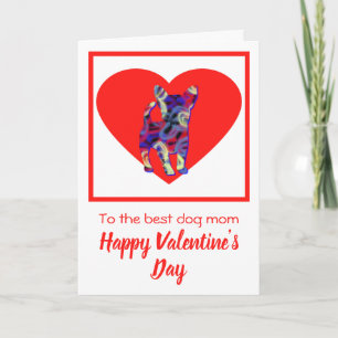 Carte De Remerciements Chihuahua Chien Red Valentine's Day Greeting Card