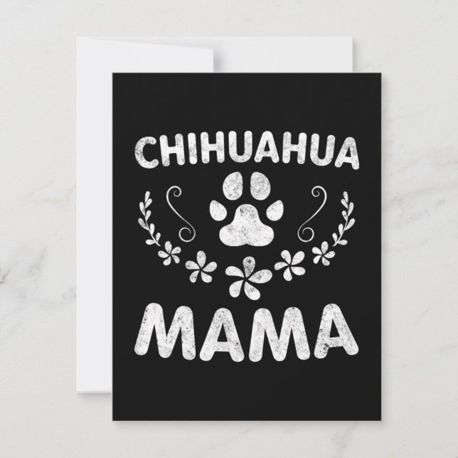 Carte De Remerciements Chihuahua Mama (Devant)