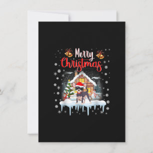 Carte De Remerciements chihuahua santa hat joyeux amoureux des chiens de