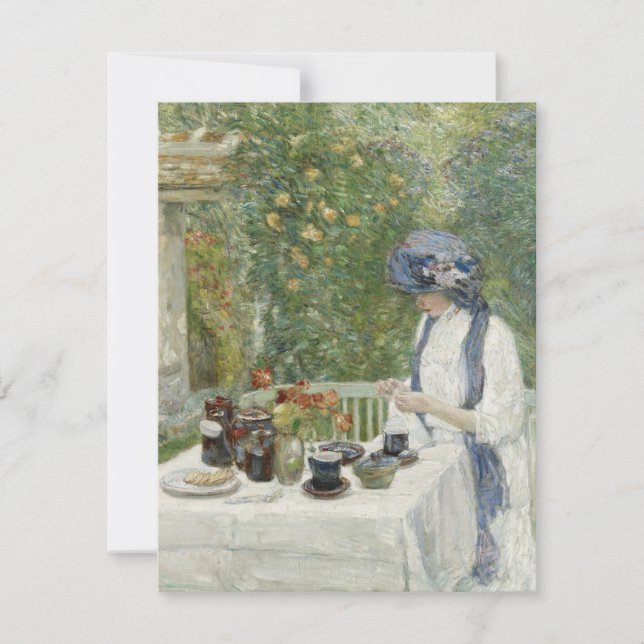 Carte De Remerciements Childe Hassam - Jardin de thé français (Devant)