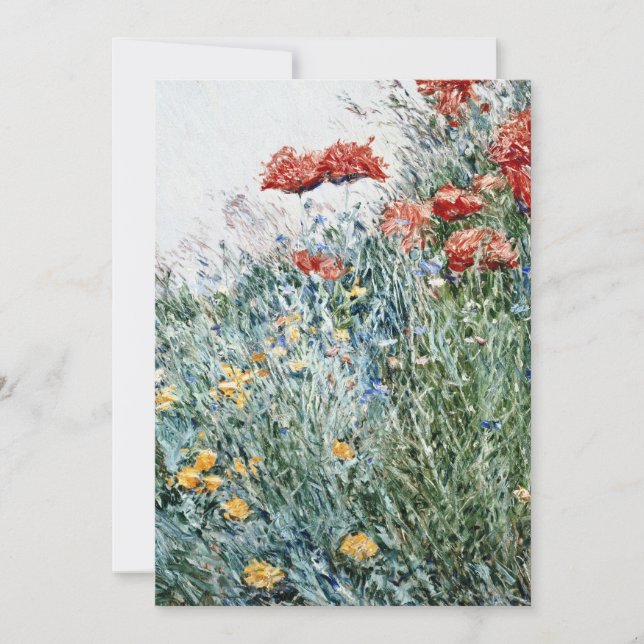 Carte De Remerciements Childe Hassam - Poppies, Appledore (Devant)