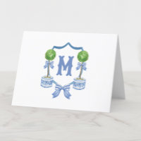 Chinoiserie Aquarelle Bow Topior Monogramme Crest