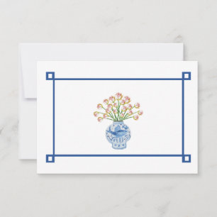 Carte De Remerciements Chinoiserie Peint À La Main Toutes Les Occasions C