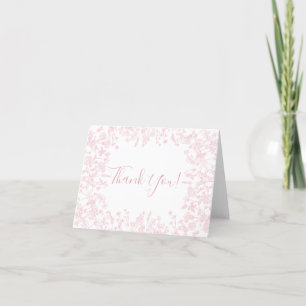 Carte De Remerciements Chinoiserie rose Floral Bridal Shower Invitation,