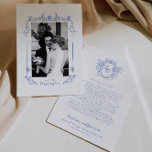 Carte De Remerciements Chinoiserie Vintage Mariage<br><div class="desc">Présentant notre carte de remerciements mariage vintage inspirée de la chinoiserie, une façon parfaite d'express gratitude à vos proches pour avoir fait partie de votre journée spéciale. Le design ornemental du cadre et la photo des jeunes mariés à l'avant donnent à cette carte un look intemporel et élégant. Le design...</div>