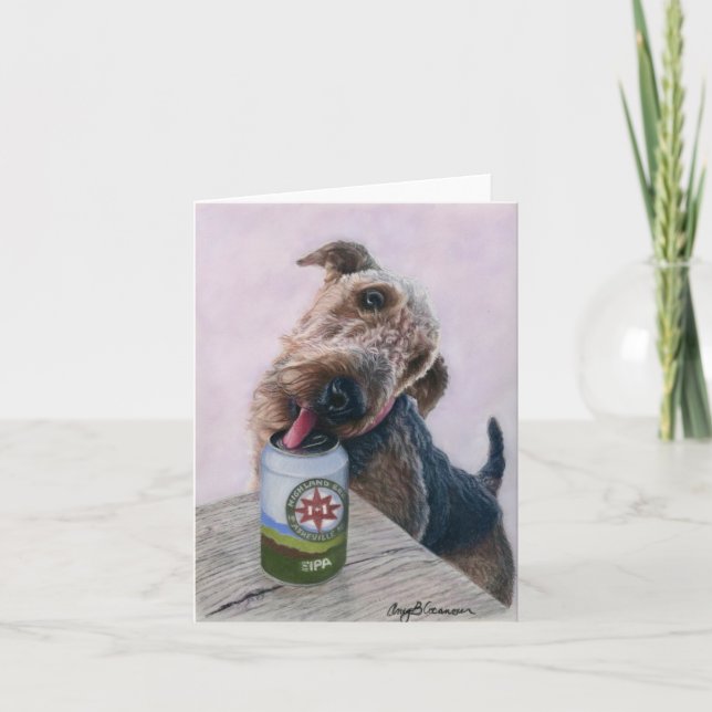 Carte De Remerciements Chiot joyeux (Devant)
