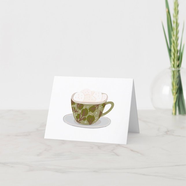 Carte De Remerciements Chocolat Chaud Avec Marshmallows (Créateur téléchargé)