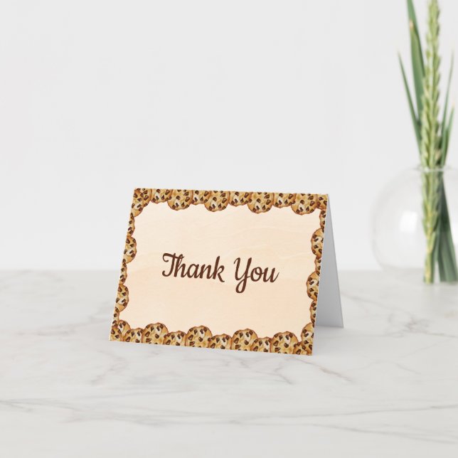 Carte De Remerciements Chocolate Chip Cookie Thank You Card | Sweet Baby (Devant)