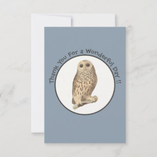 Carte De Remerciements Chouette barrée - Anniversaire ou autre événement
