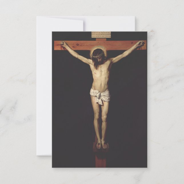 Carte De Remerciements Christ crucifié par Diego Velazquez (Devant)