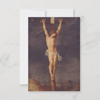 Carte De Remerciements Christ on the Cross Holy Card | Pater Noster