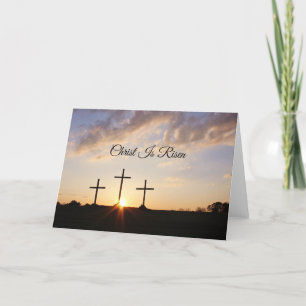Carte De Remerciements Christ ressuscité Religieux Pâques