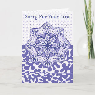 Carte De Remerciements Christian Sympathy Card Purple Doodle Design