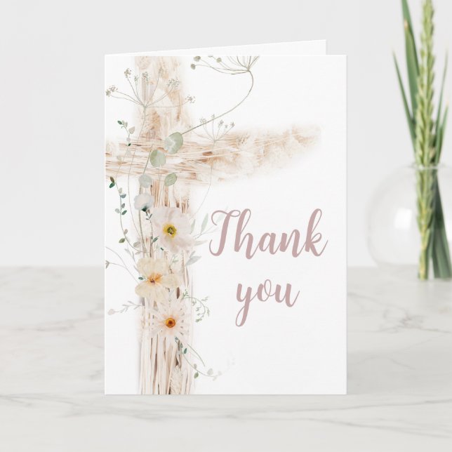 Carte De Remerciements Christian thank you card (Devant)