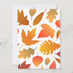 Carte De Remerciements Chute pour l'automne - Motif feutre douillet
