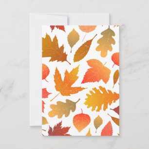 Carte De Remerciements Chute pour l'automne - Motif feutre douillet