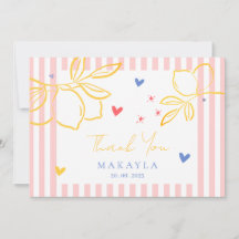 Ciao Bella Mariage Lemon Shower Dessiné à la Main 