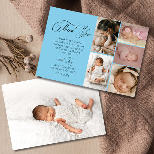 Carte De Remerciements Ciel Bleu Chic Six Remerciements de Baby Shower Ph