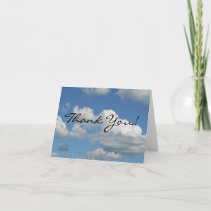 Carte De Remerciements Ciel bleu clair
