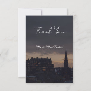 Carte De Remerciements Ciel d'Édimbourg la nuit Remerciement de mariage é