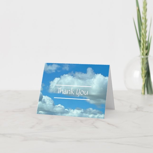Carte De Remerciements Ciel et nuages (Devant)