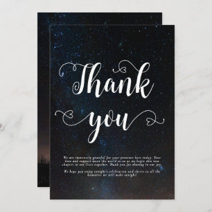 Carte De Remerciements Ciel nocturne mariage sous les étoiles