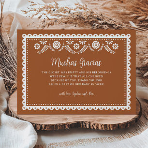 Carte De Remerciements Cielito Lindo Baby shower mexicain Muchas Gracias