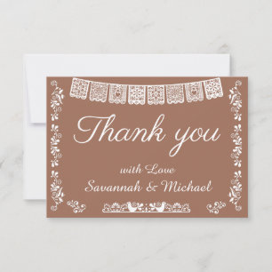 Carte De Remerciements Cielito Lindo Baby Shower Terracotta