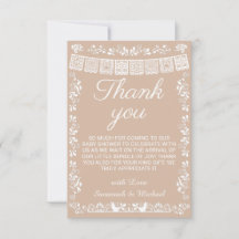 Cielito Lindo Beige Papel Picado Baby Shower