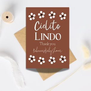 Carte De Remerciements Cielito Lindo Talavera Baby shower mexicain Fiesta