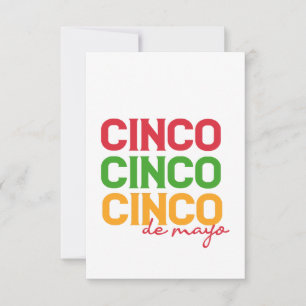 Carte De Remerciements Cinco De mayo Mexicain Fête Cadeau Cadeau