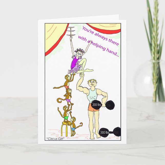 Carte De Remerciements Circus Girl 4 (Devant)