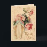 Carte De Remerciements Cire de Virgin Mary Floral<br><div class="desc">Beautiful floral image with the Blessed Virgin Mary. Texte may be customized for any d'occasion !</div>