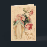 Carte De Remerciements Cire de Virgin Mary Floral<br><div class="desc">Beautiful floral image with the Blessed Virgin Mary. Texte may be customized for any d'occasion !</div>