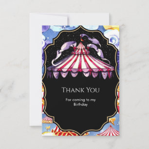 Carte De Remerciements Cirque Boho Céleste d'Anniversaire