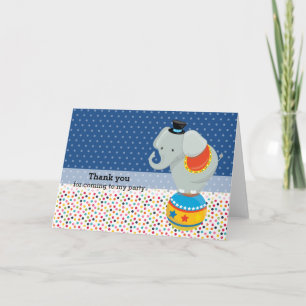 Carte De Remerciements Cirque * choisir la couleur arrière - plan