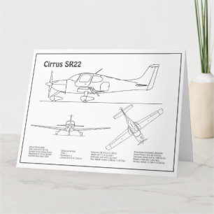 Carte De Remerciements Cirrus SR22 - Plans de dessin du plan directeur de
