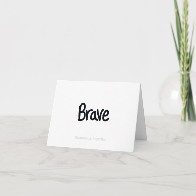 Carte De Remerciements Citation courageuse Encouragement Citation de text (Devant)