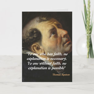 Carte De Remerciements Citation De Saint Thomas D'Aquin Sur La Foi