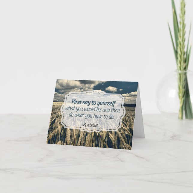 Carte De Remerciements Citation inspirante Epictetus "Do it" (Devant)